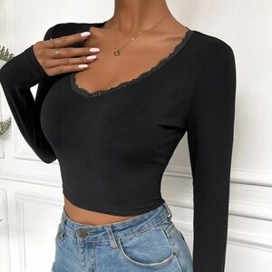 Shein ribbed crop top